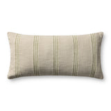 Magnolia Home by Joanna Gaines x Loloi Lincoln Natural / Green Pillow Throw Pillows Loloi Cover Only