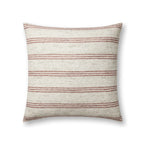 Amber Lewis x Loloi Zephyr Pillow Throw Pillows Loloi Natural / Wine 22" x 22" Cover Only