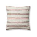 Amber Lewis x Loloi Zephyr Pillow Throw Pillows Loloi Natural / Wine 22" x 22" Cover Only