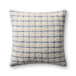 Magnolia Home by Joanna Gaines x Loloi Erin Ivory / Blue Pillow Throw Pillow Loloi Cover Only