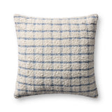 Magnolia Home by Joanna Gaines x Loloi Erin Ivory / Blue Pillow Throw Pillow Loloi Cover Only