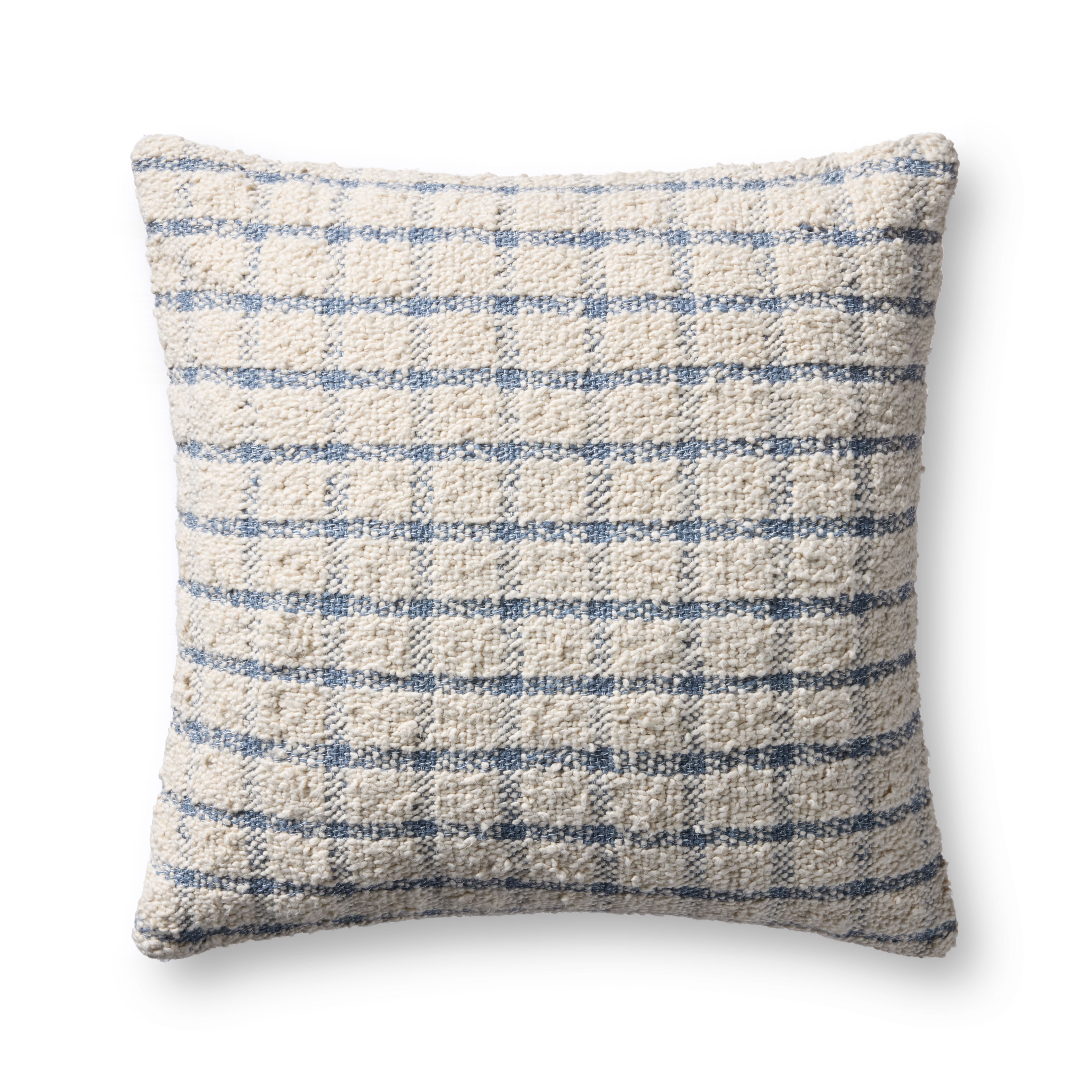 Magnolia Home by Joanna Gaines x Loloi Erin Ivory / Blue Pillow Throw Pillow Loloi Cover Only