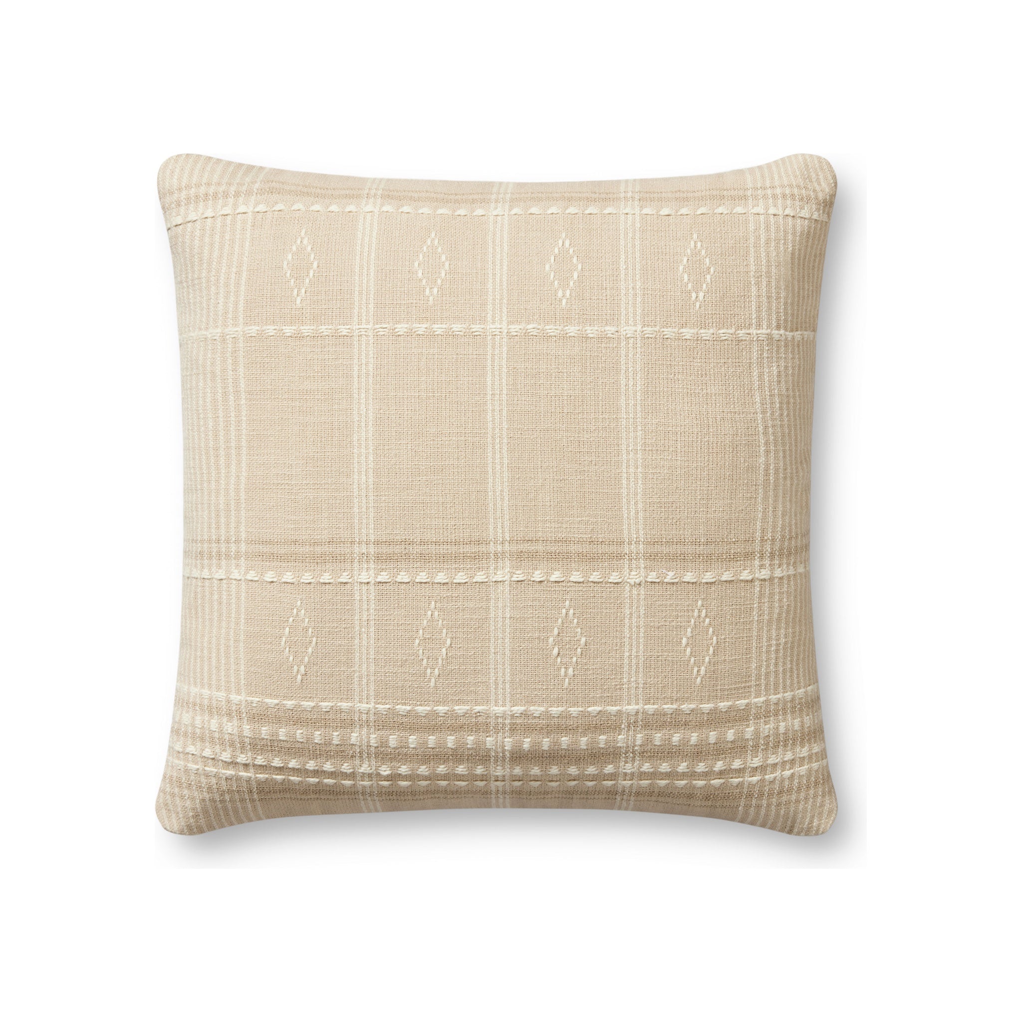 Angela Rose x Loloi Lina Pillow Throw Pillows Loloi Beige / Ivory 18" x 18" Cover Only