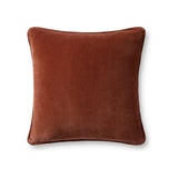 Magnolia Home by Joanna Gaines x Loloi Lydia Pillow Throw Pillows Loloi Chestnut 18x18 with Down Insert