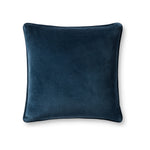 Magnolia Home by Joanna Gaines x Loloi Lydia Pillow Throw Pillows Loloi Dark Blue 18x18 with Down Insert