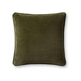 Magnolia Home by Joanna Gaines x Loloi Lydia Pillow Throw Pillows Loloi Green 18x18 with Down Insert