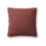 Amber Lewis x Loloi Sable Pillow Throw Pillows Loloi Wine 18" x 18" Cover Only