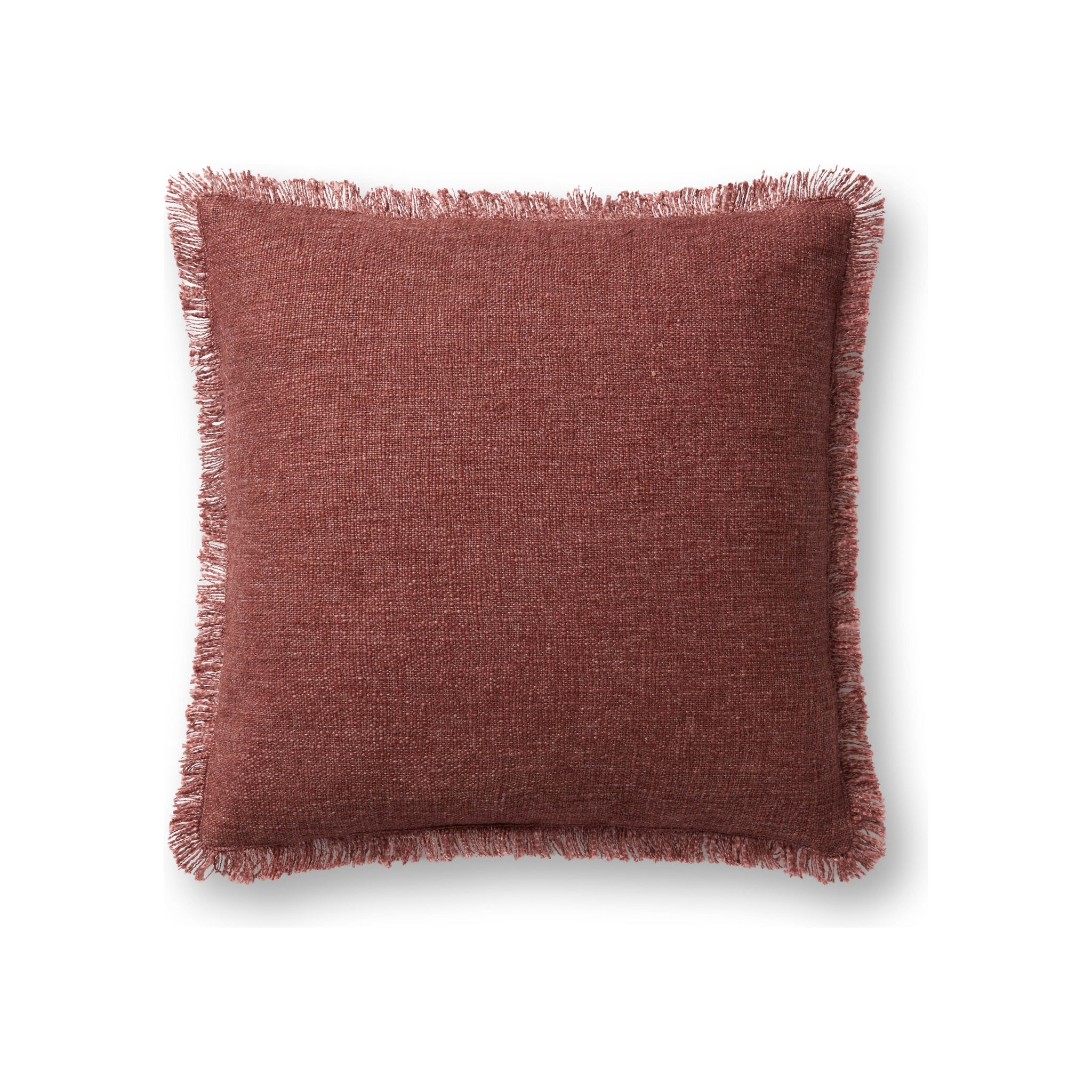 Amber Lewis x Loloi Sable Pillow Throw Pillows Loloi Wine 18" x 18" Cover Only