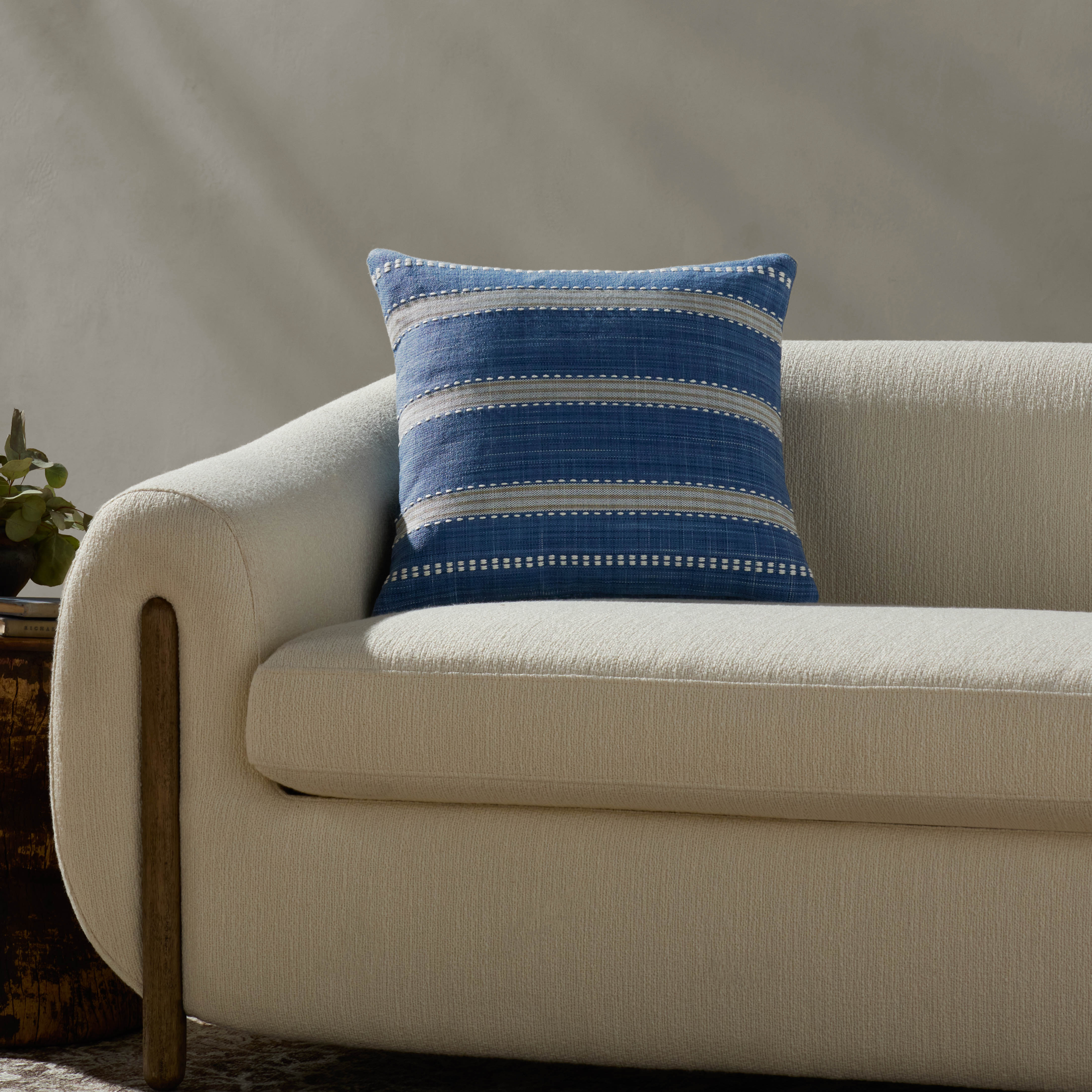 Magnolia Home by Joanna Gaines x Loloi Dennis Blue Pillow Throw Pillows Loloi