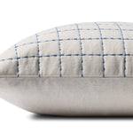 Magnolia Home by Joanna Gaines x Loloi Hattie Natural / Blue Pillow Throw Pillows Loloi