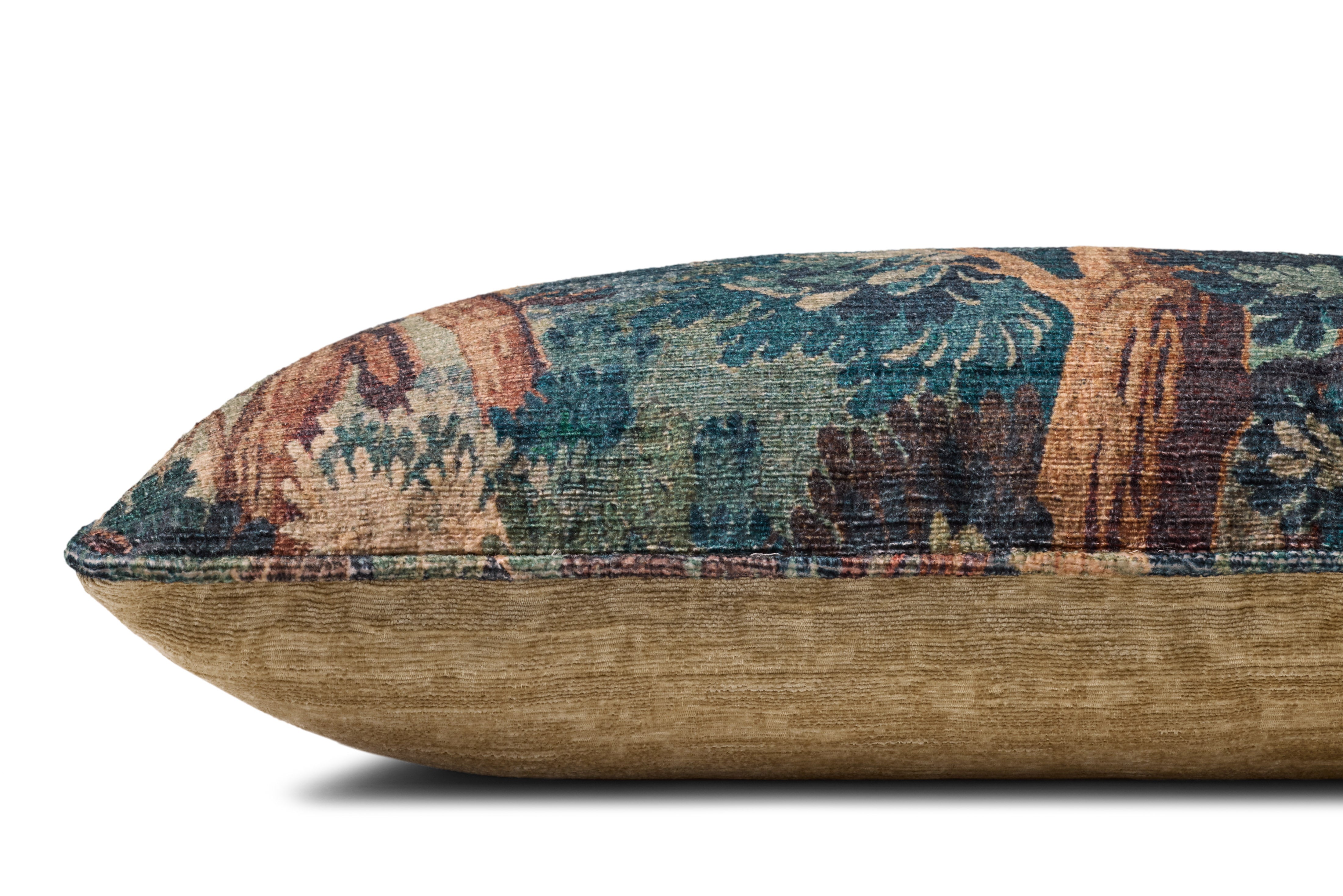 Loloi Evergreen Tapestry Long Lumbar Pillow Throw Pillows Loloi