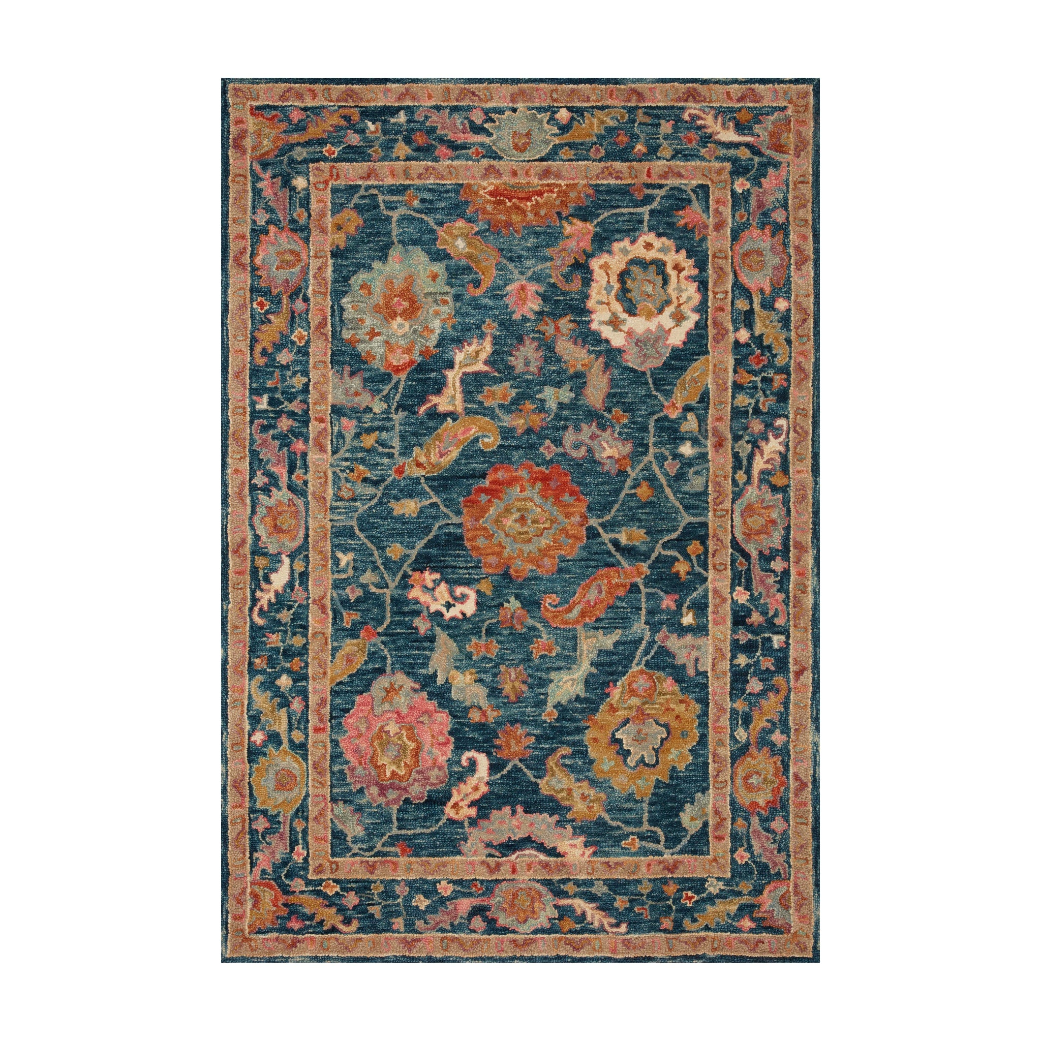 Loloi Padma Marine / Multi Rug RUGS - wool Loloi 18" x 18"