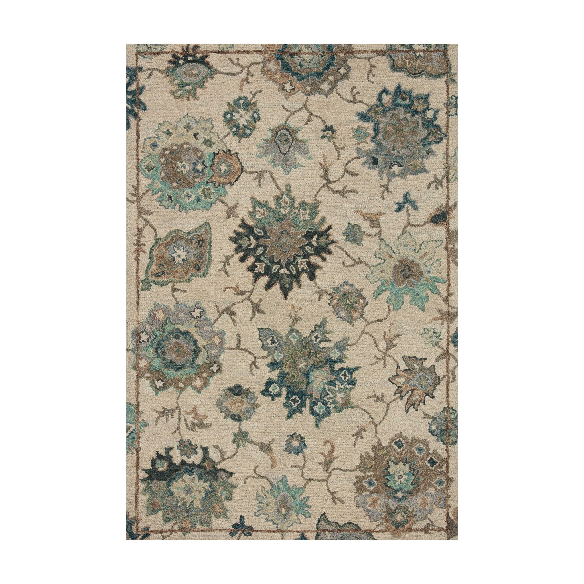 Loloi Padma Ivory / Blue Rug RUGS - wool Loloi 18" x 18"