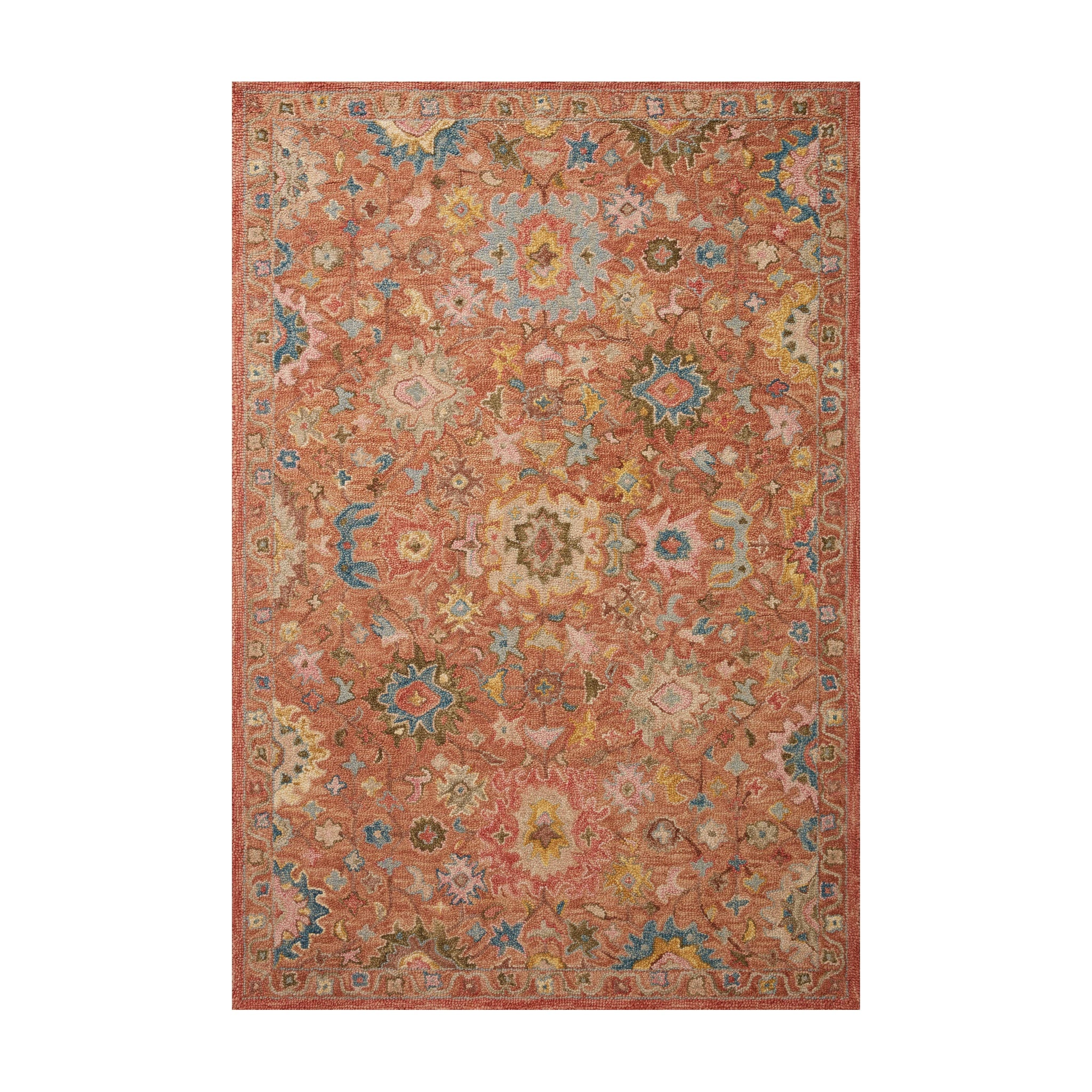 Loloi Padma Terracotta / Multi Rug RUGS - wool Loloi 18" x 18"