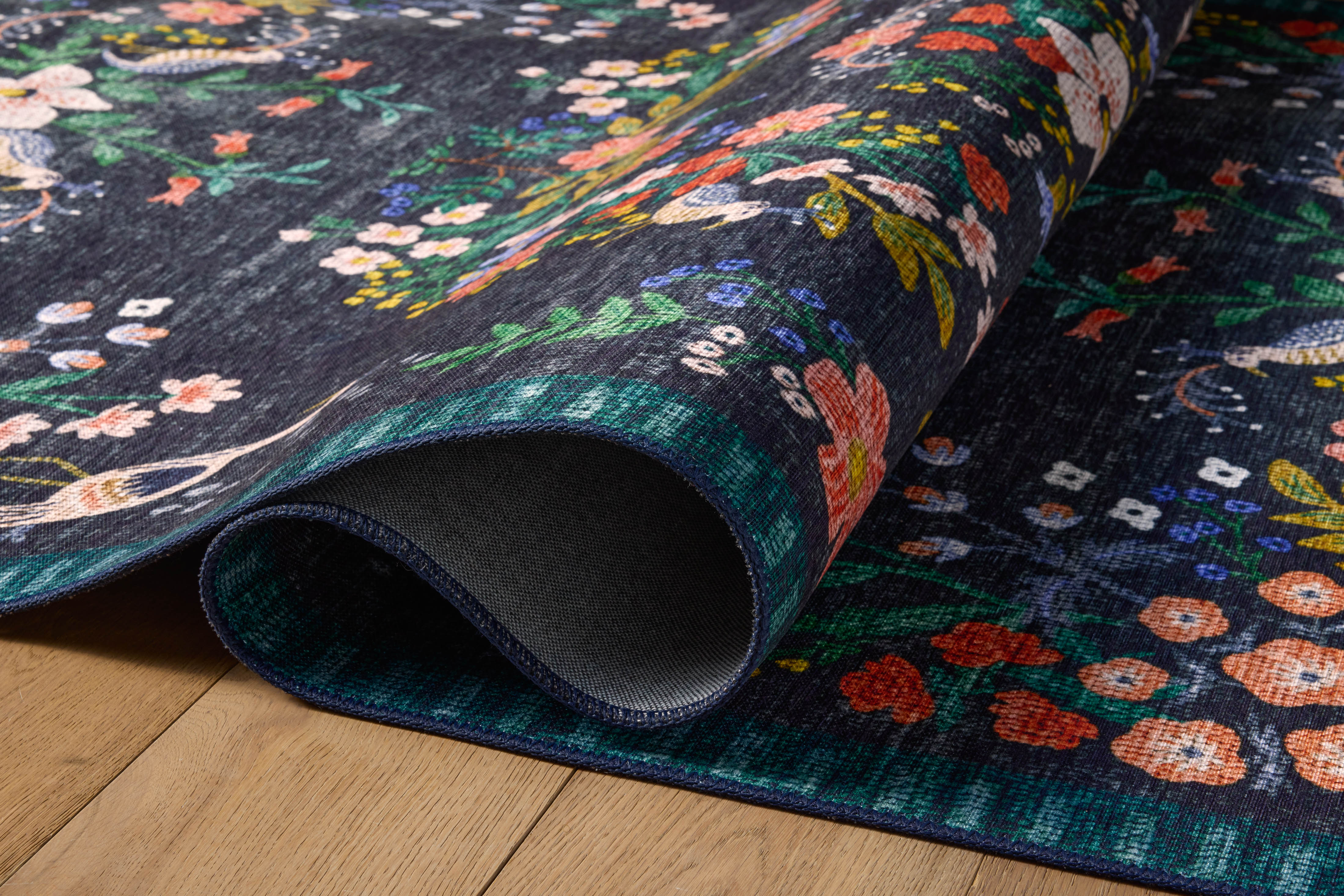 Rifle Paper Co. x Loloi Palais Black / Multi Rug 2-patterned rugs Loloi