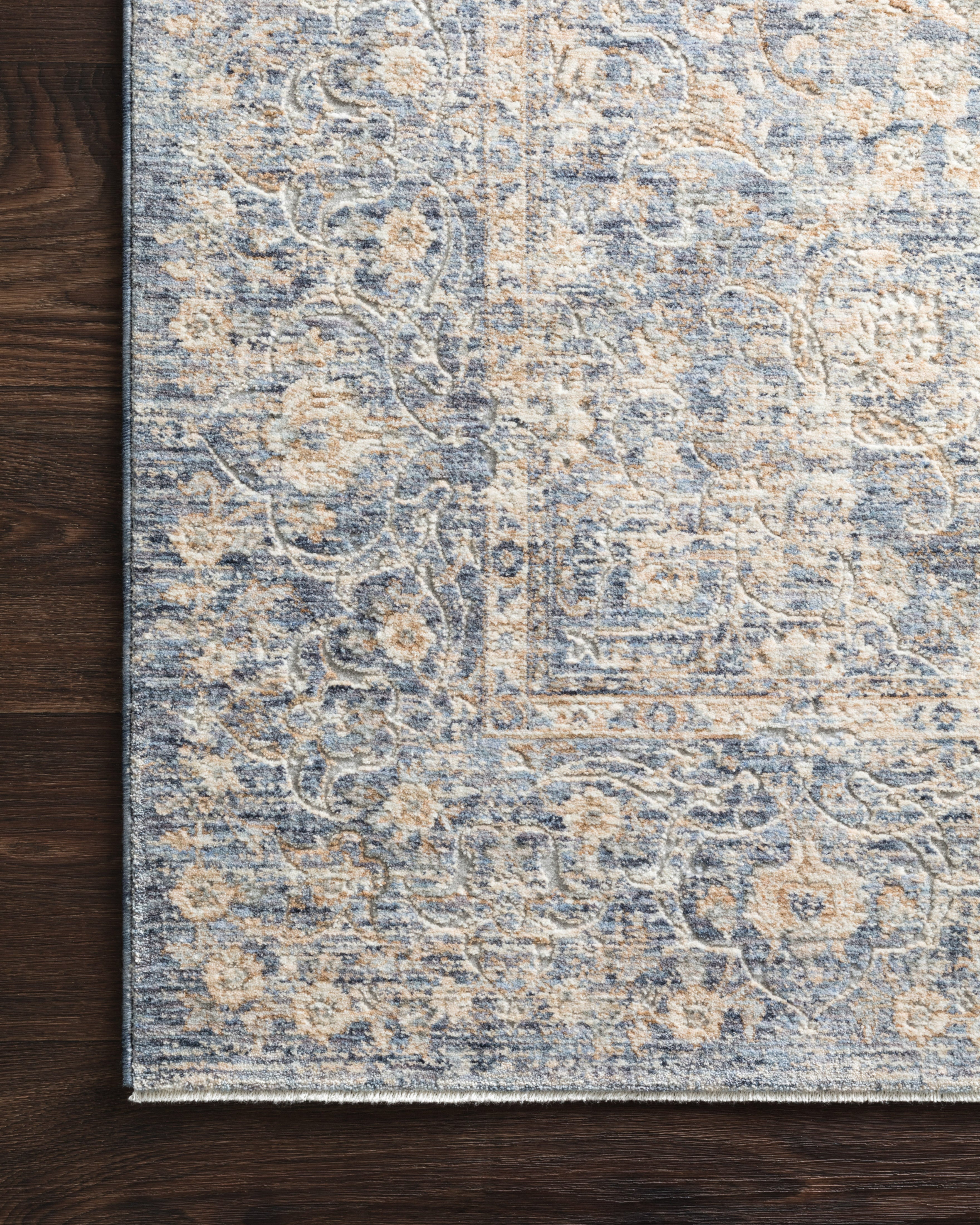 Loloi Pandora Blue / Gold Rug No.1 RUGS - synthetic Loloi