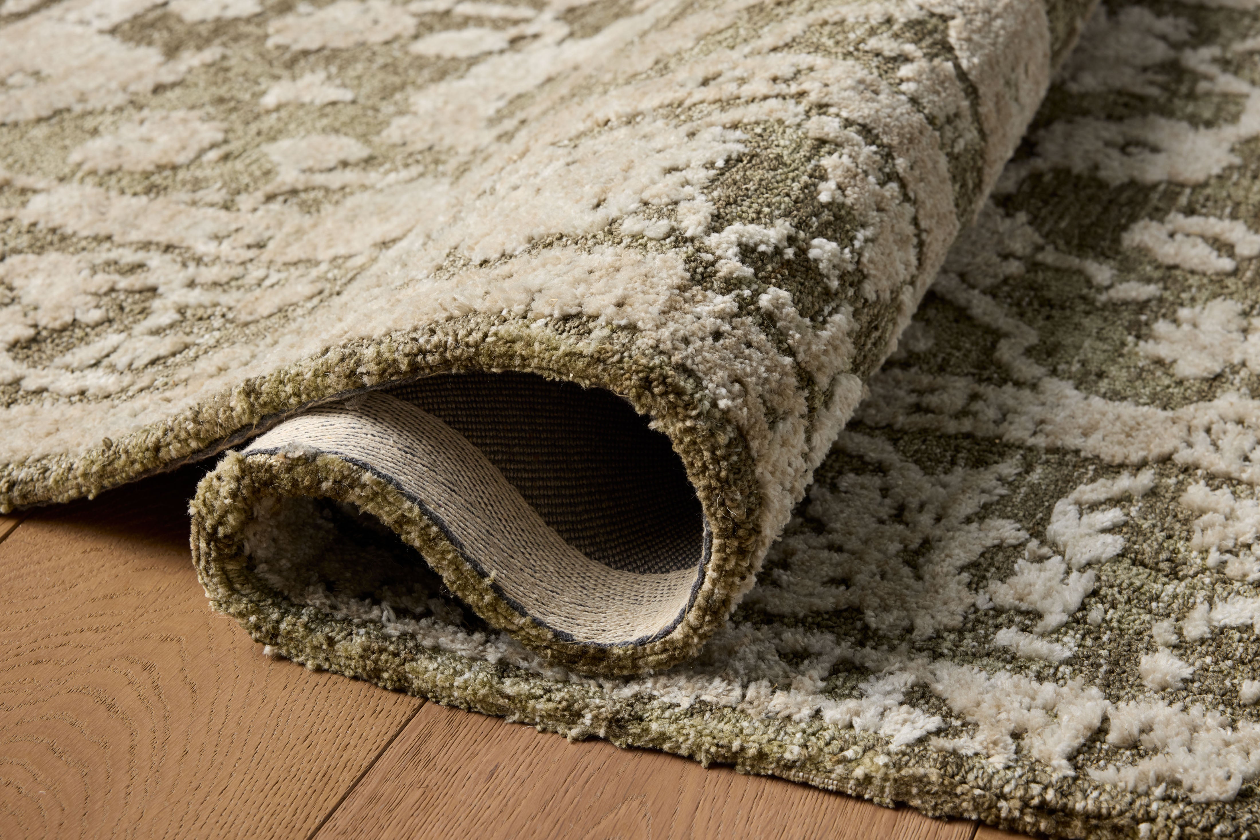 Loloi Percival Moss / Natural Rug RUGS - synthetic Loloi