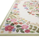 Rifle Paper Co. x Loloi Perennial Blossom Cream Rug 5-Rugs - indoor/outdoor Loloi