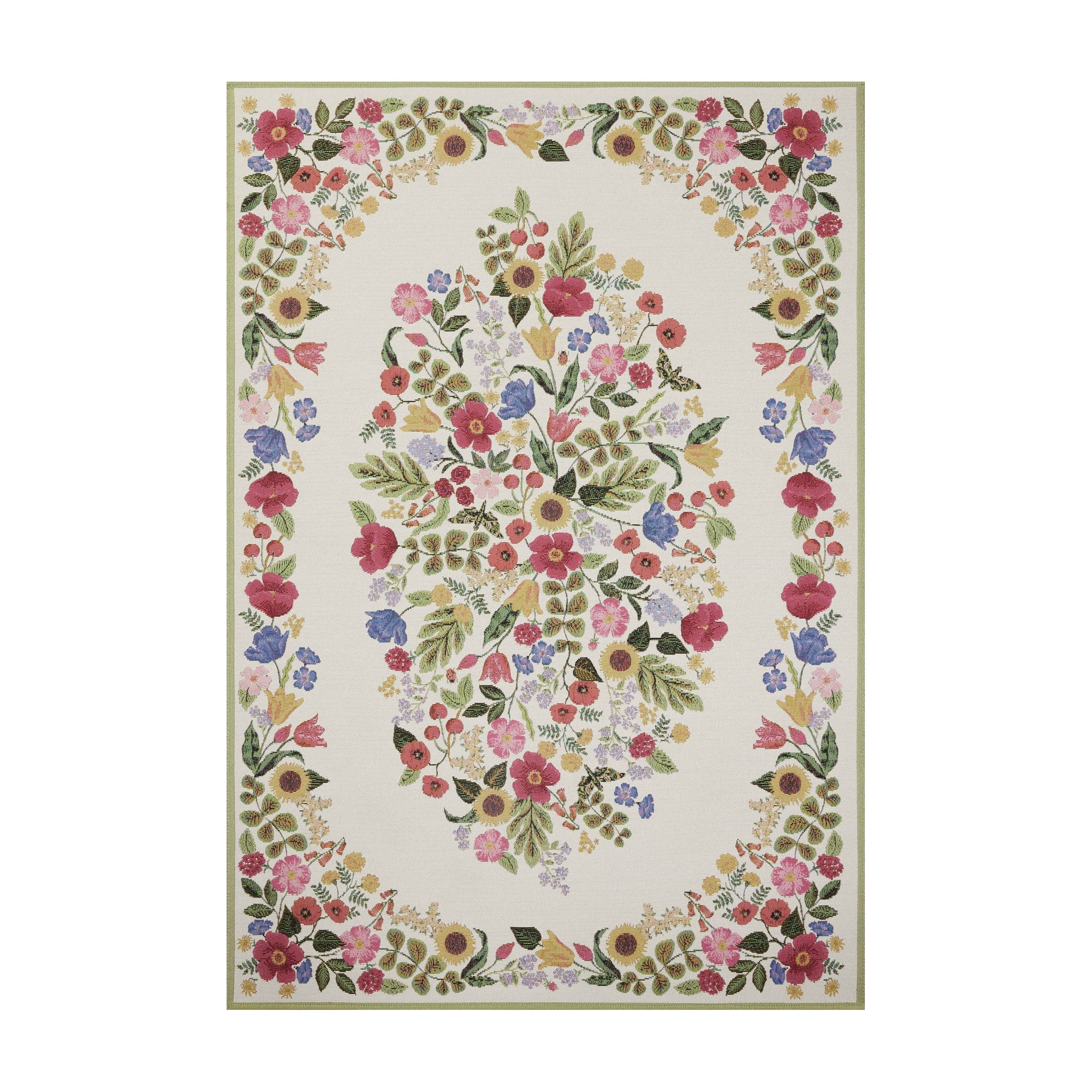 Rifle Paper Co. x Loloi Perennial Cream Sample Rug RUGS - synthetic Loloi 18" x 18"