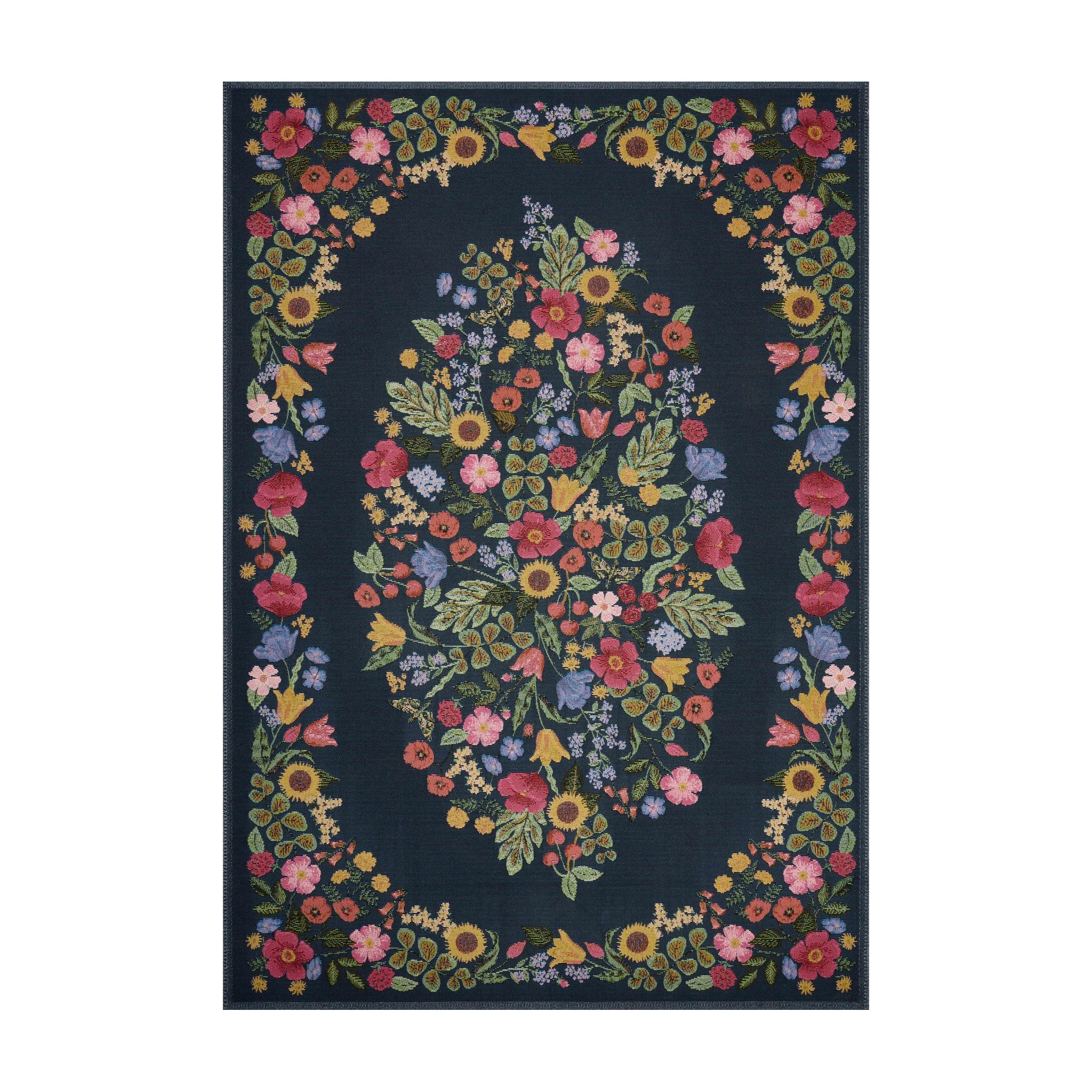 Rifle Paper Co. x Loloi Perennial Navy Rug RUGS - synthetic Loloi 2'5" x 3'11"
