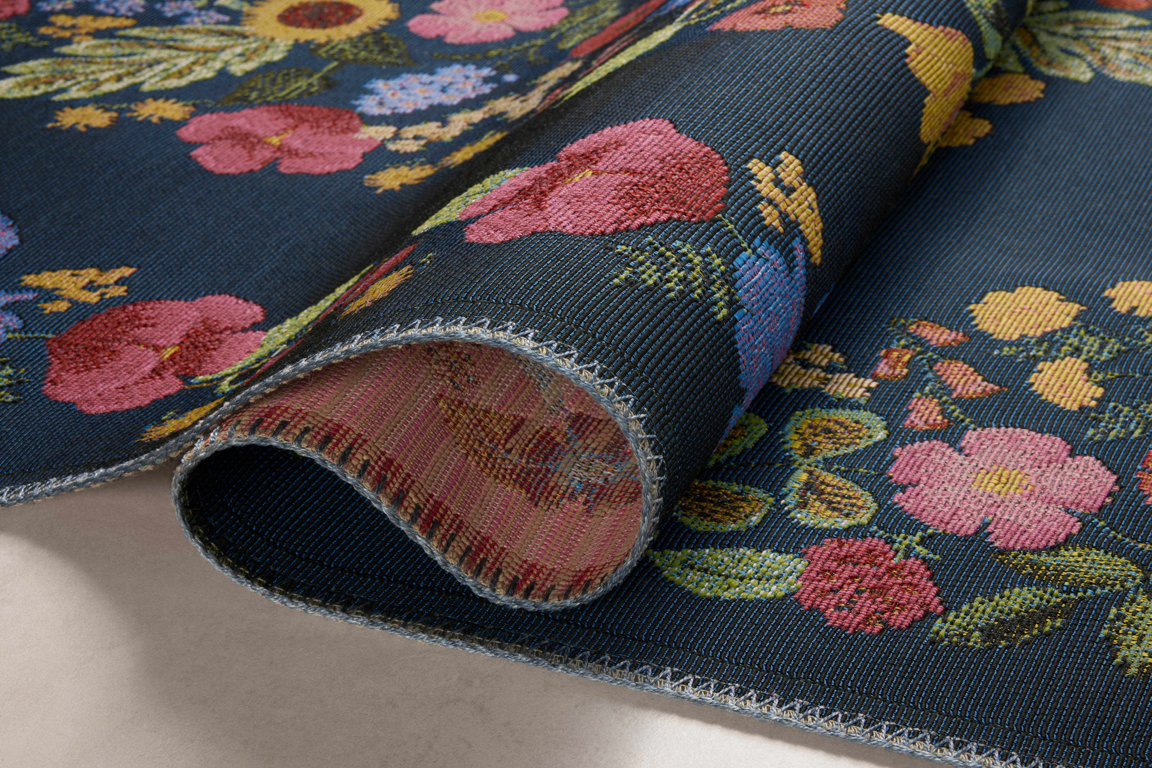 Rifle Paper Co. x Loloi Perennial Navy Rug RUGS - synthetic Loloi