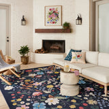 Rifle Paper Co. x Loloi Perennial Black Rug No.2 RUGS - synthetic Loloi 2'5" x 3'11"
