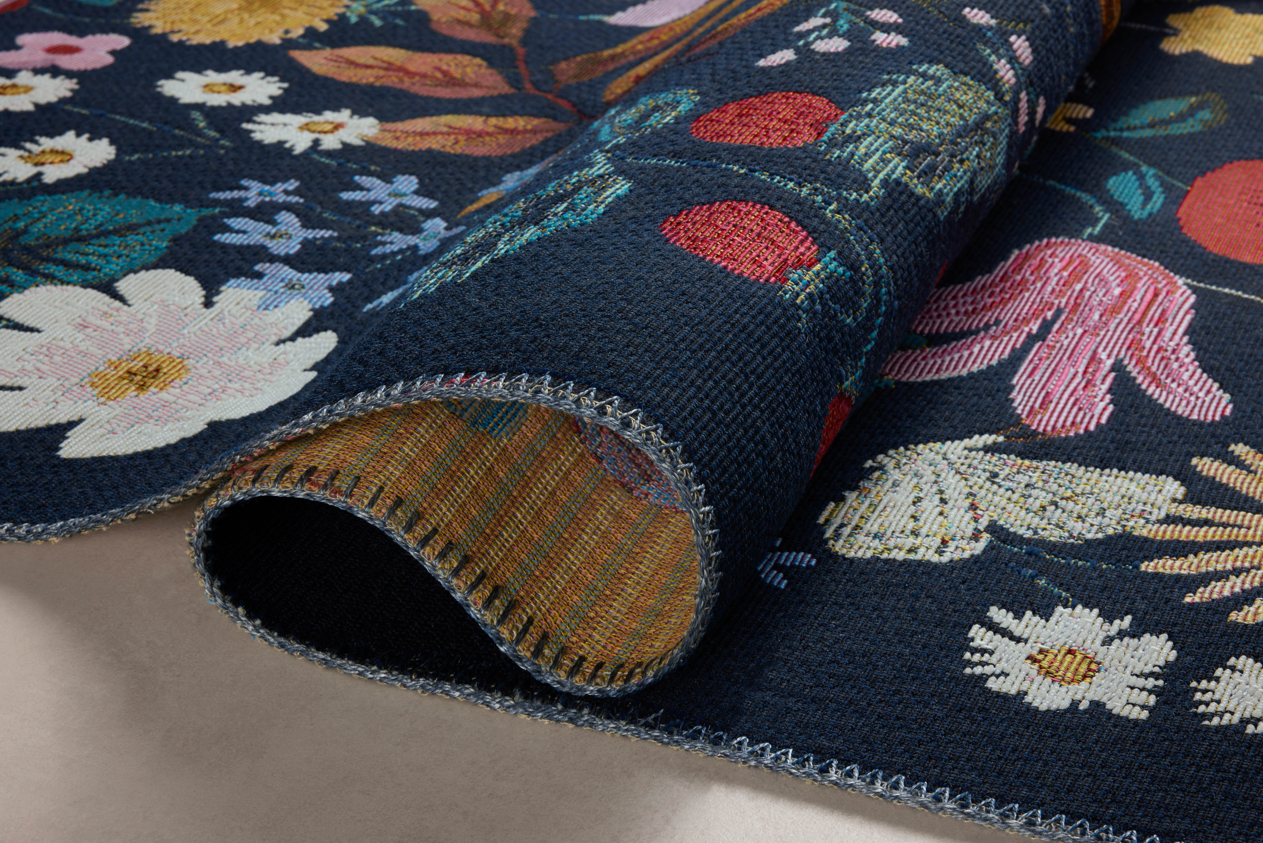 Rifle Paper Co. x Loloi Perennial Black Rug No.2 RUGS - synthetic Loloi 2'5" x 3'11"