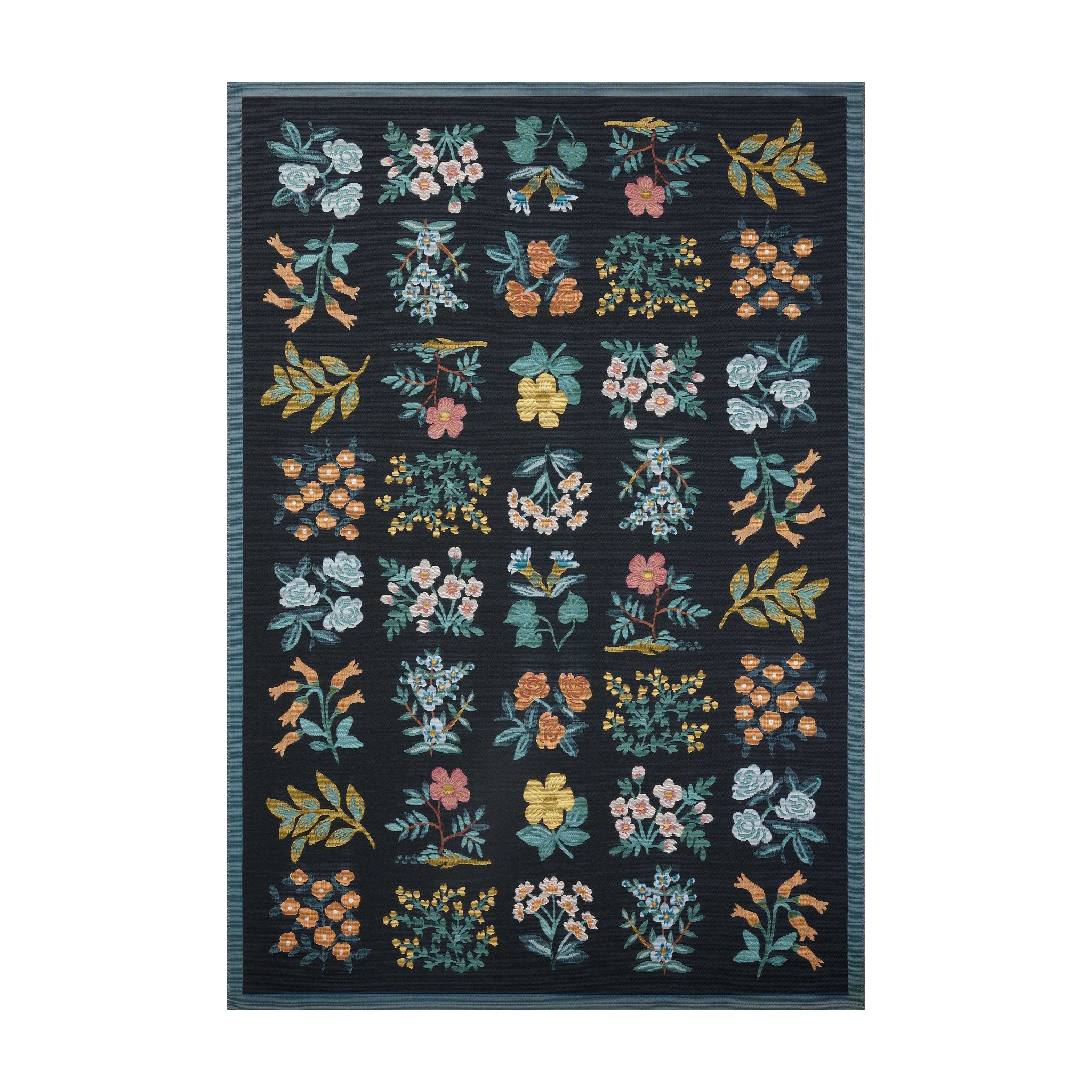 Rifle Paper Co. x Loloi Perennial Black Rug No.2 RUGS - synthetic Loloi 2'5" x 3'11"