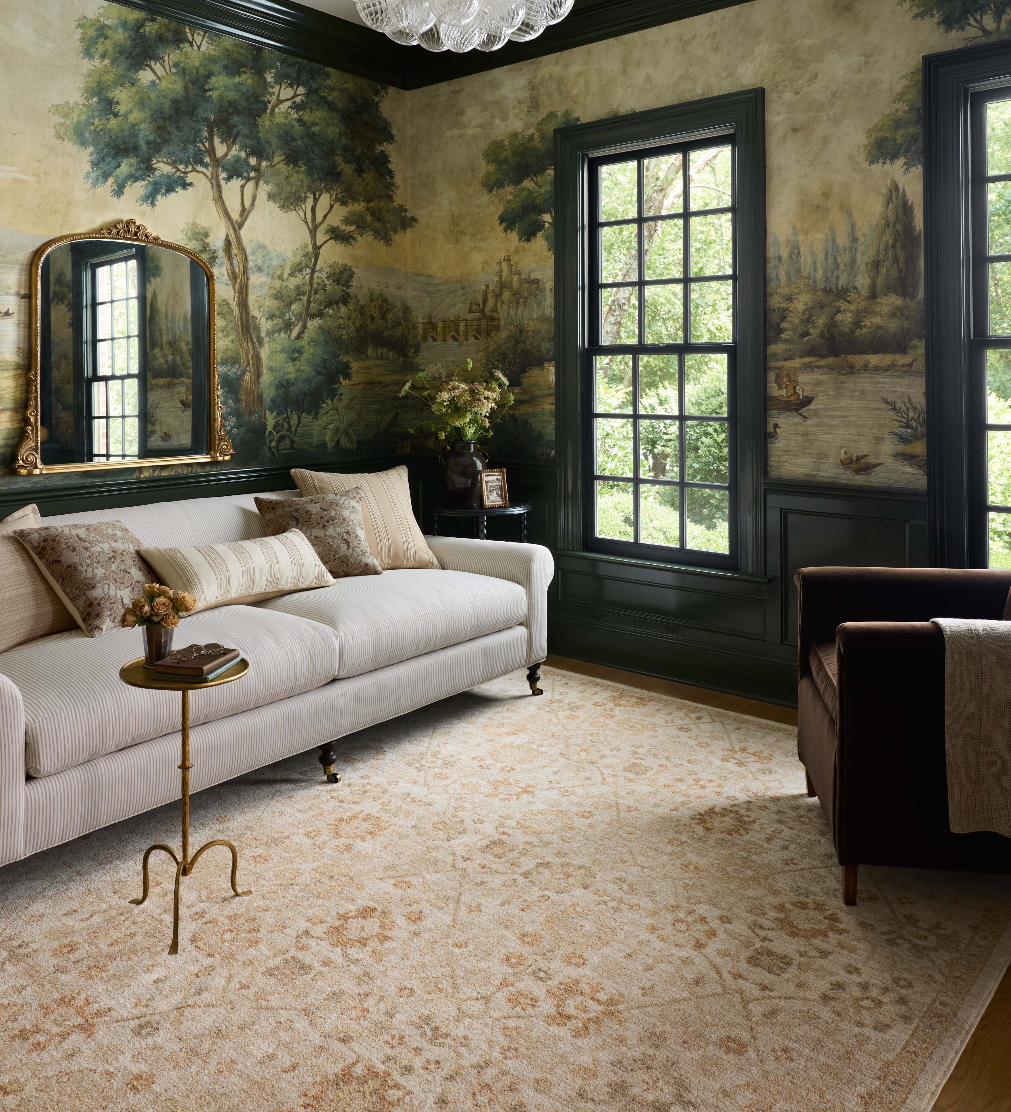 Chris Loves Julia x Loloi Palma Natural / Spice Rug RUGS - synthetic Loloi