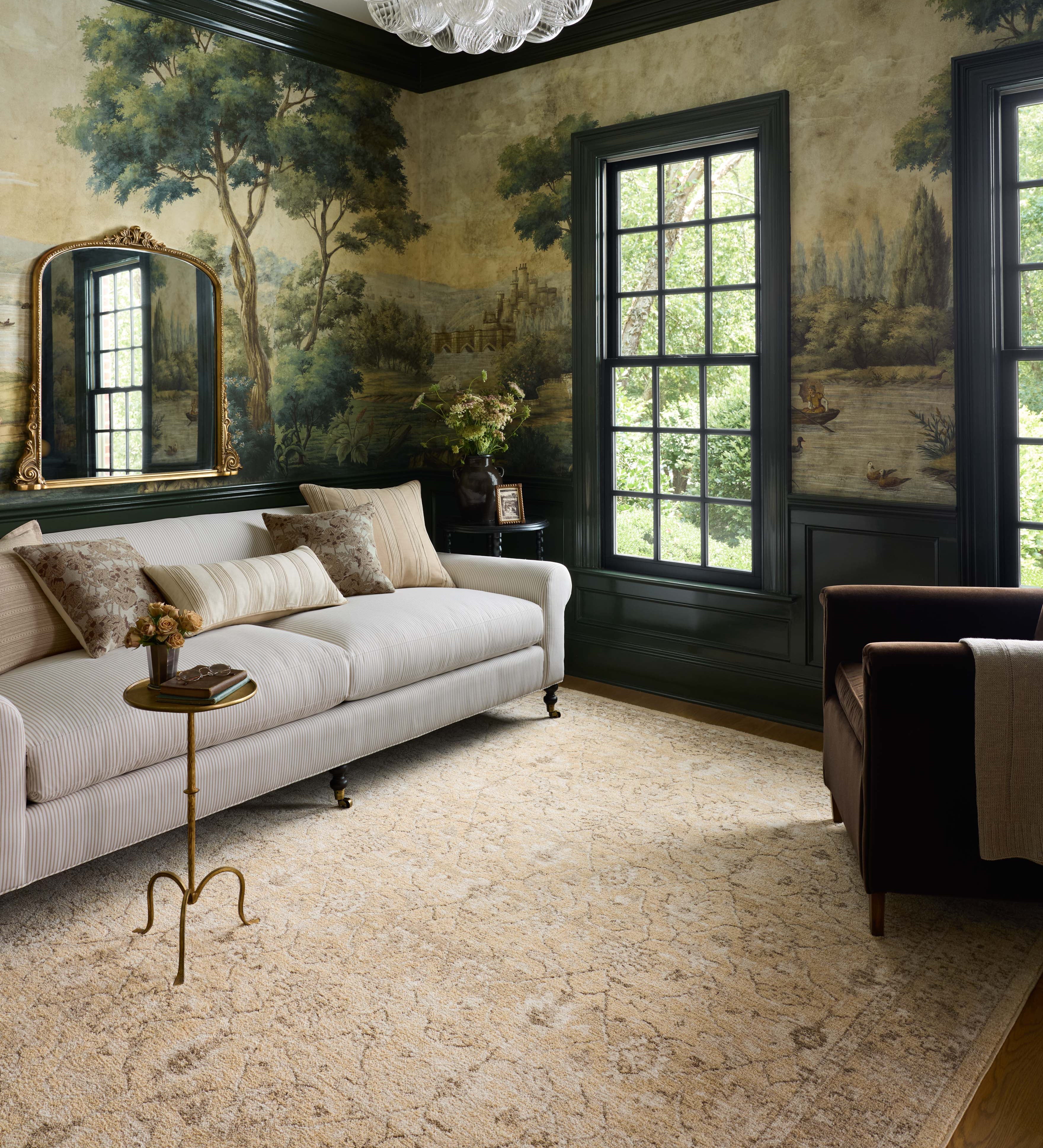 Chris Loves Julia x Loloi Palma Wheat / Bark Rug RUGS - synthetic Loloi