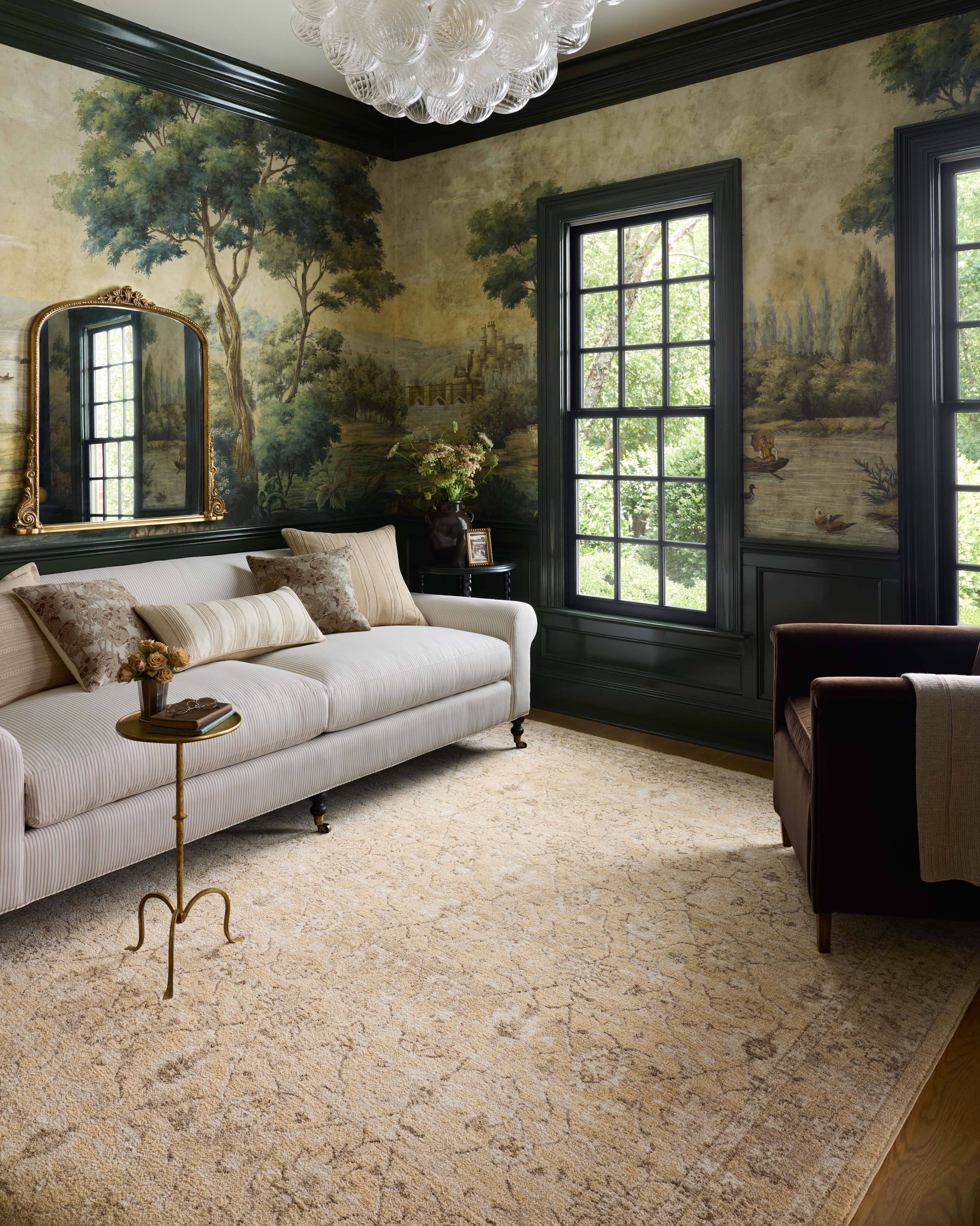 Chris Loves Julia x Loloi Palma Wheat / Bark Rug RUGS - synthetic Loloi