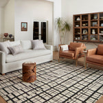 Chris Loves Julia x Loloi Polly Black / Ivory Rug 1-RUGS - jute Loloi