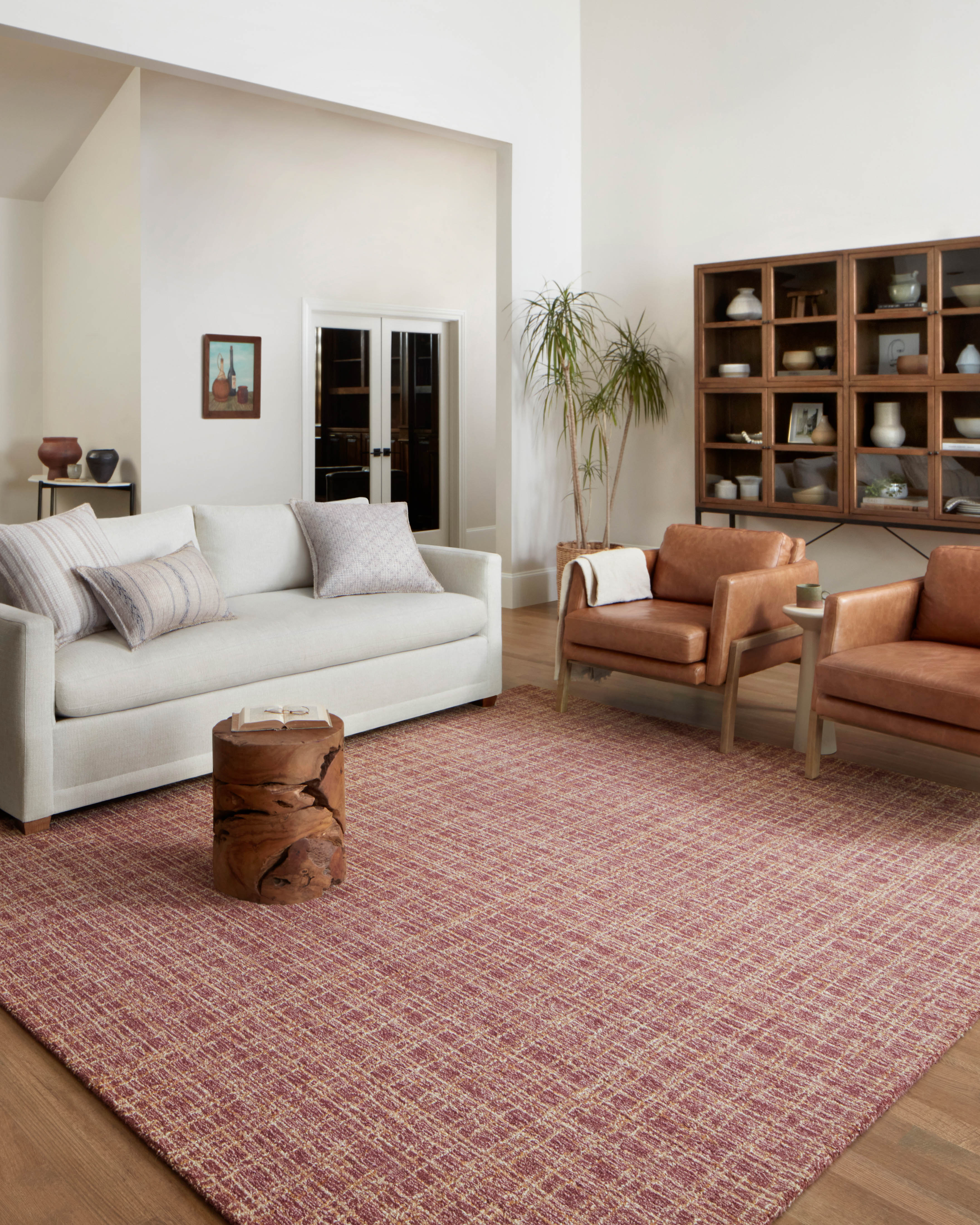 Chris Loves Julia x Loloi Polly Berry / Natural Rug 0-RUGS - jute Loloi