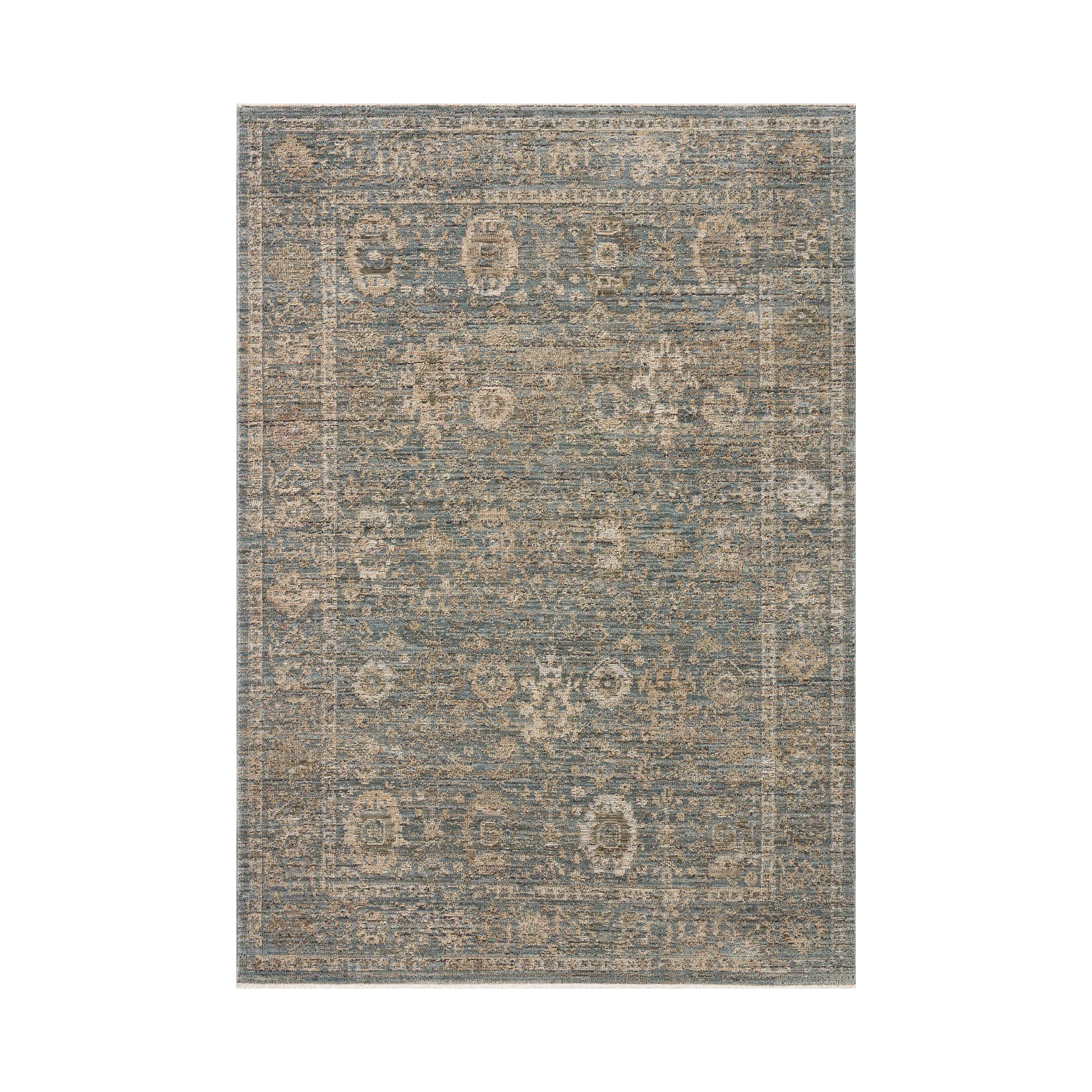 Loloi Priscilla Blue / Sand Rug RUGS - synthetic Loloi 18" x 18" sample