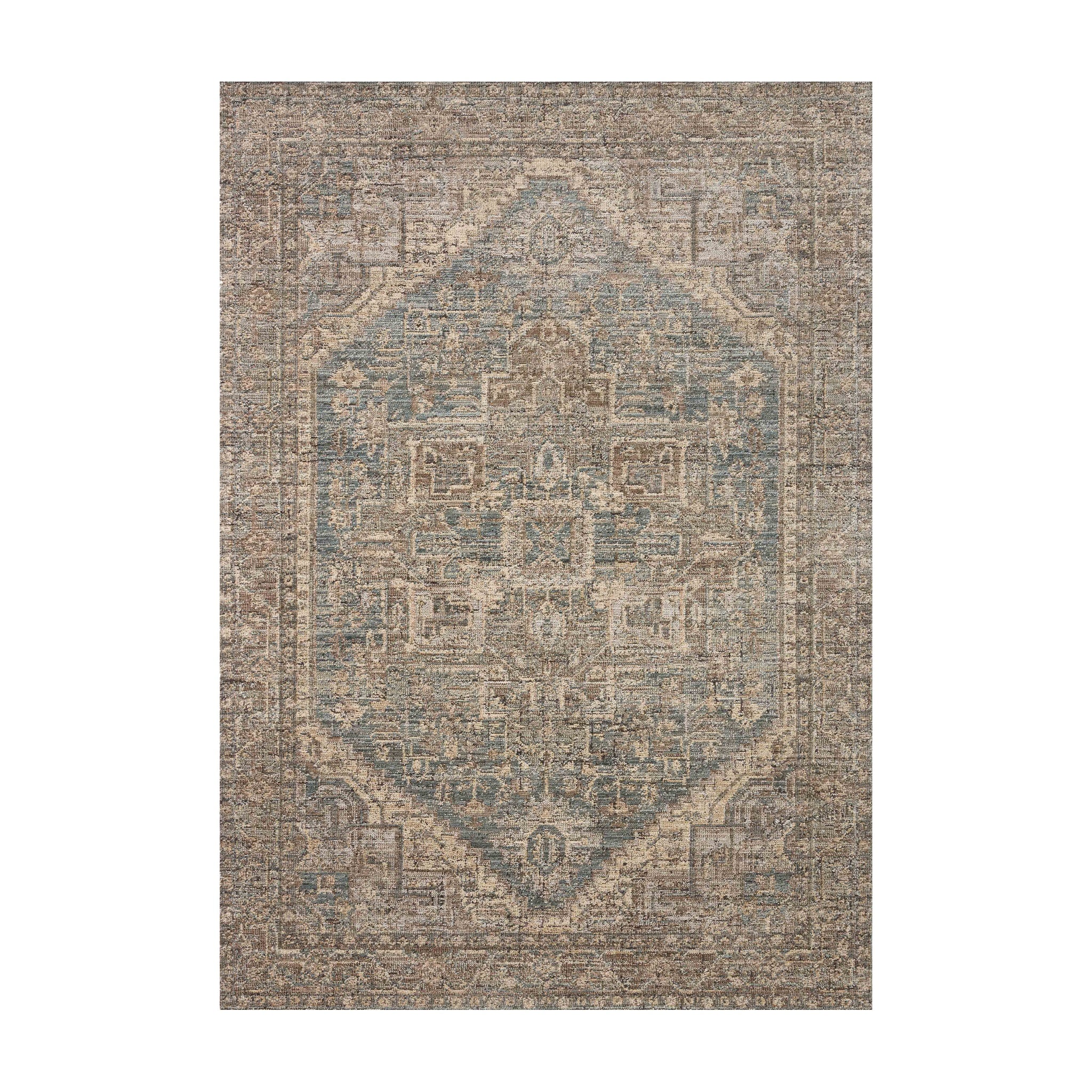 Loloi Priscilla Blue / Bark Square Rug RUGS - synthetic Loloi 10'0" x 10'0" Square
