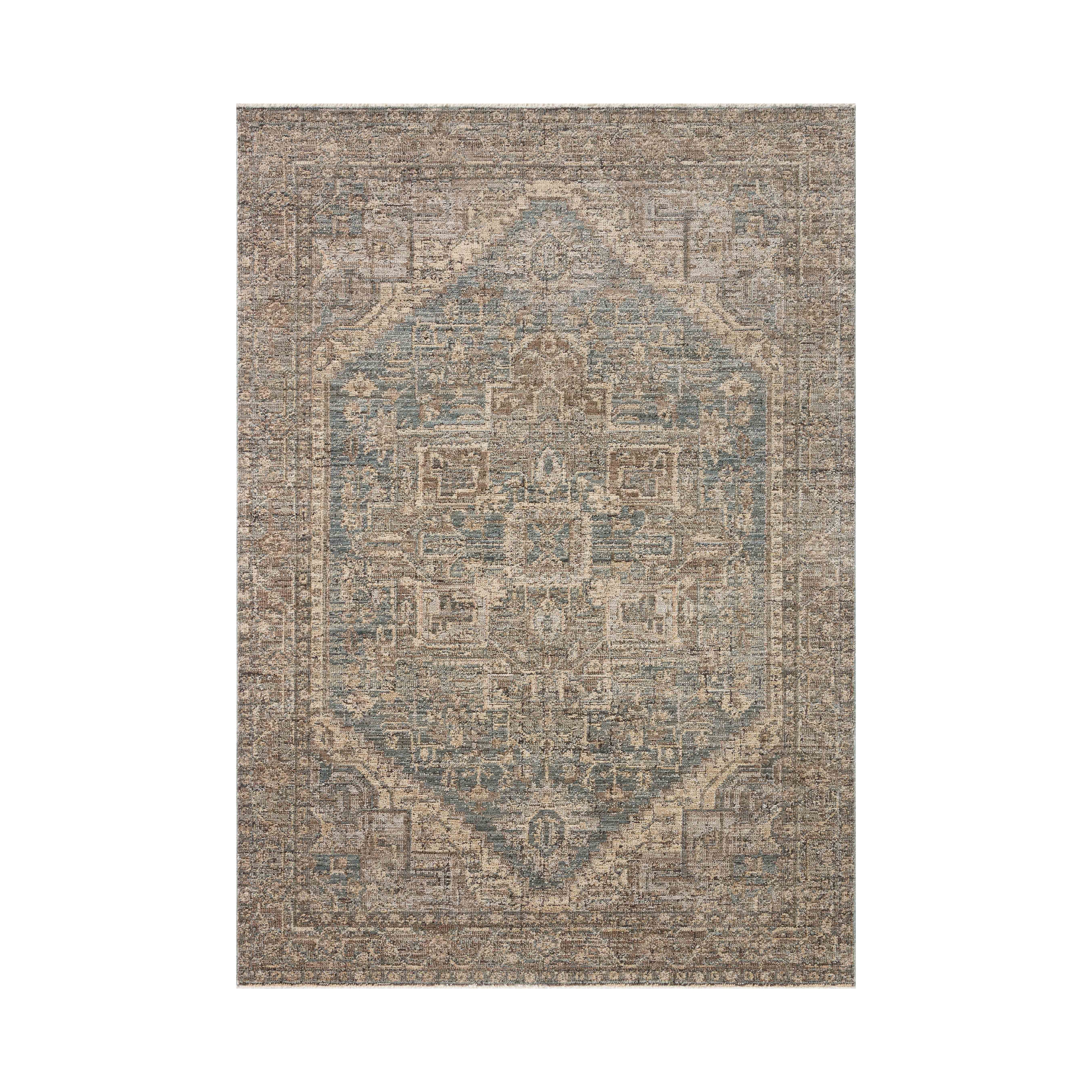 Loloi Priscilla Blue / Bark Rug RUGS - synthetic Loloi 18" x 18" sample