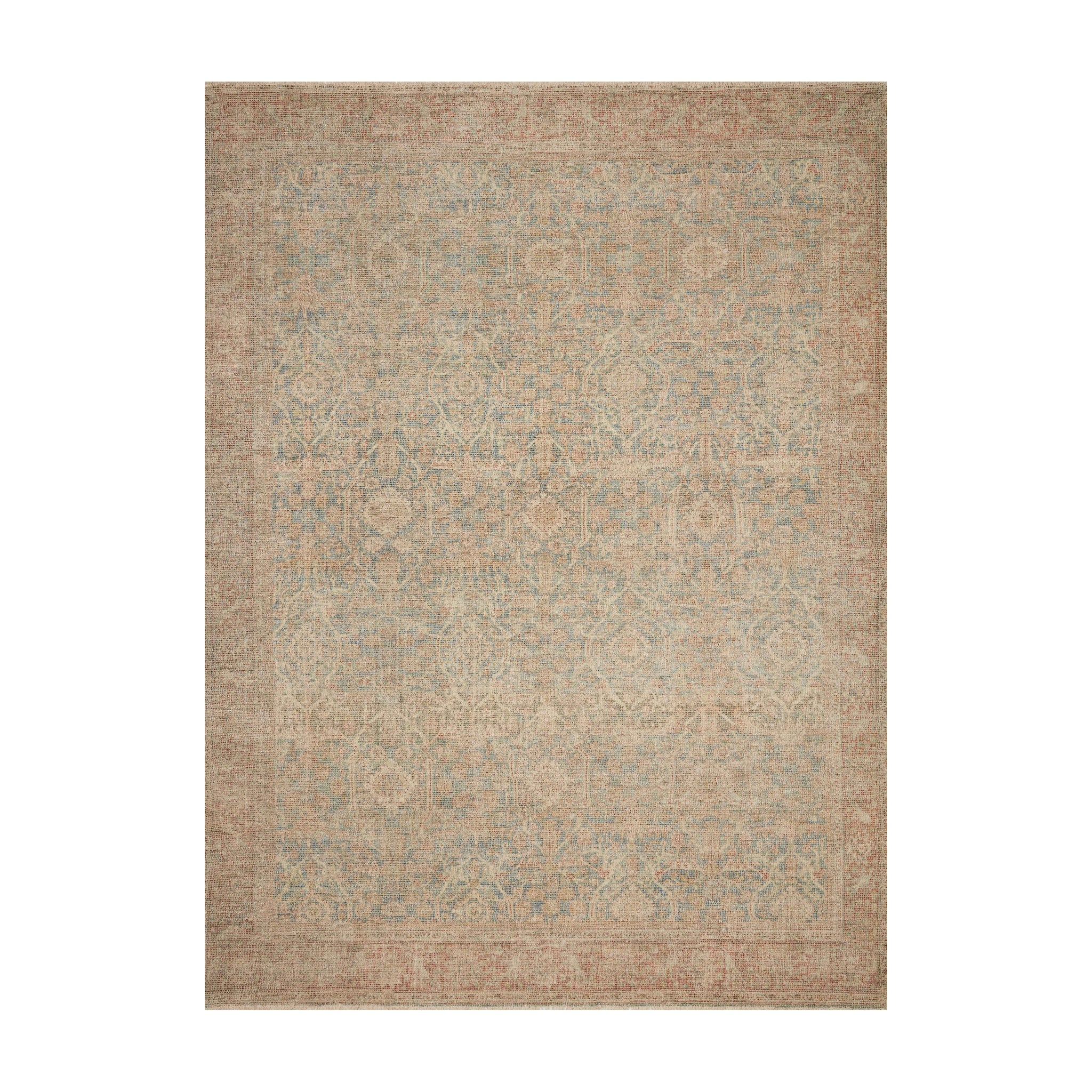 Loloi Priya Denim / Rust Rug RUGS - wool Loloi 18" x 18"