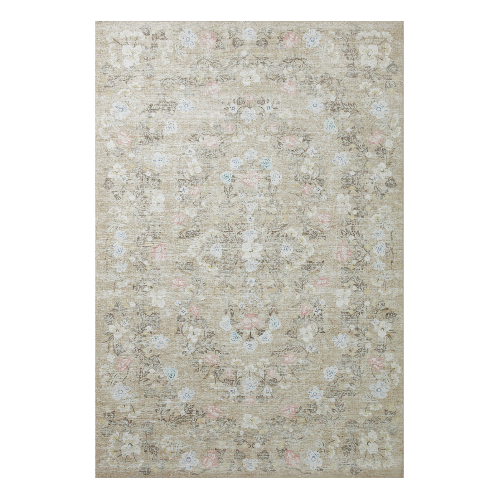 Rifle Paper Co. x Loloi Palais Khaki Rug 2-patterned rugs Loloi 18" x 18" sample