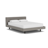 Custom Fabric Bento Queen Bed - Black Ash Leg 1 - d - FURNITURE - Custom Beds EQ3 Panama Grey