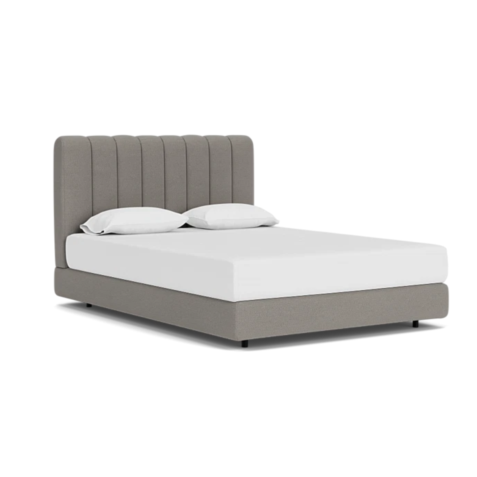 Custom Fabric Stage Queen Bed 13 - FURNITURE - bed EQ3 Panama Grey