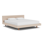 EQ3 Custom Fabric Bento King Bed - Walnut Leg 1 - d - FURNITURE - Custom Beds EQ3 Panama Natural