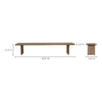Koshi Bench Sandblasted Amber Oak FURNITURE - benche Moe's Furniture