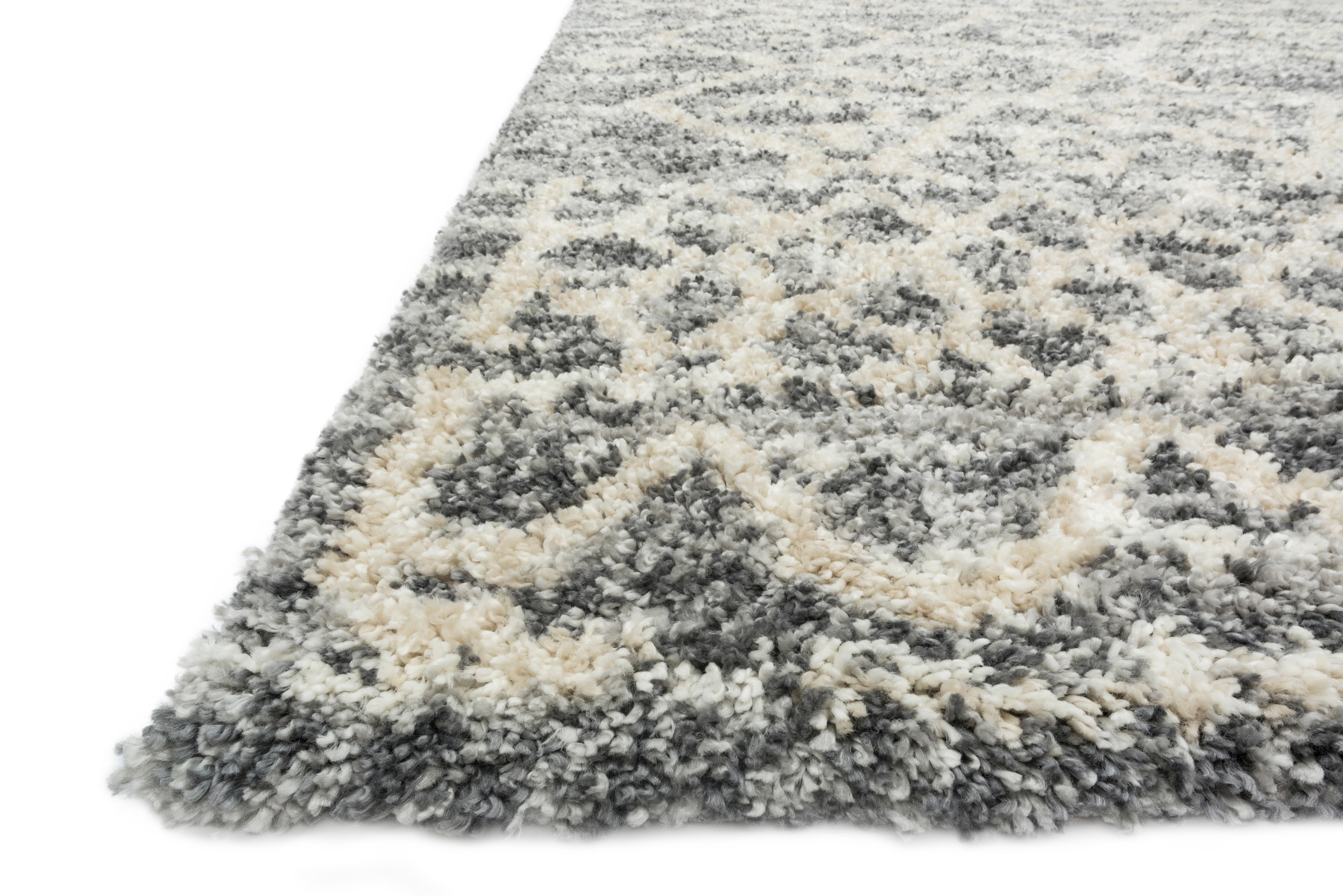 Loloi Quincy Graphite / Beige Rug RUGS - synthetic Loloi