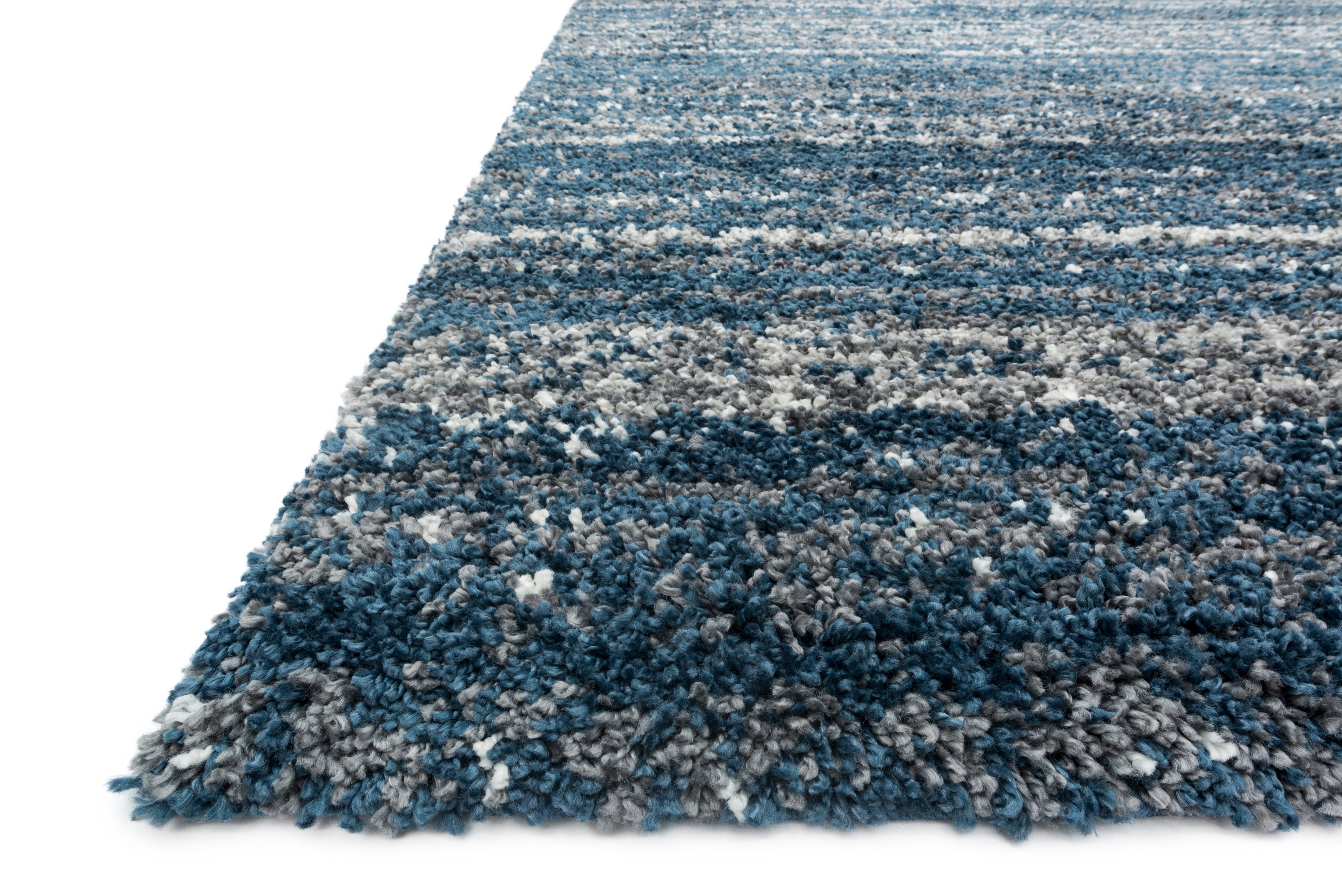 Loloi Quincy Navy / Pewter Rug RUGS - synthetic Loloi