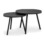 Kari Outdoor Nesting Coffee Table FURNITURE - outdoor coffee table Moe's Furniture Black