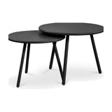 Kari Outdoor Nesting Coffee Table FURNITURE - outdoor coffee table Moe's Furniture Black