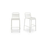 Kade Outdoor Bar Stool FURNITURE - outdoor stool Moe's Furniture White