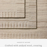 Magnolia Home by Joanna Gaines x Loloi Rae Natural / Oatmeal Rug 0-RUGS-wool Loloi