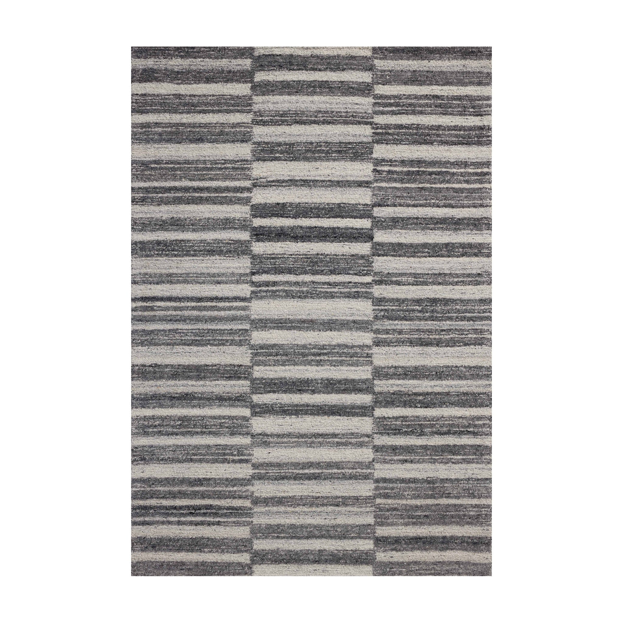 Joanna Gaines x Loloi Rae Charcoal / Mist Rug RUGS - wool Loloi 18" x 18"