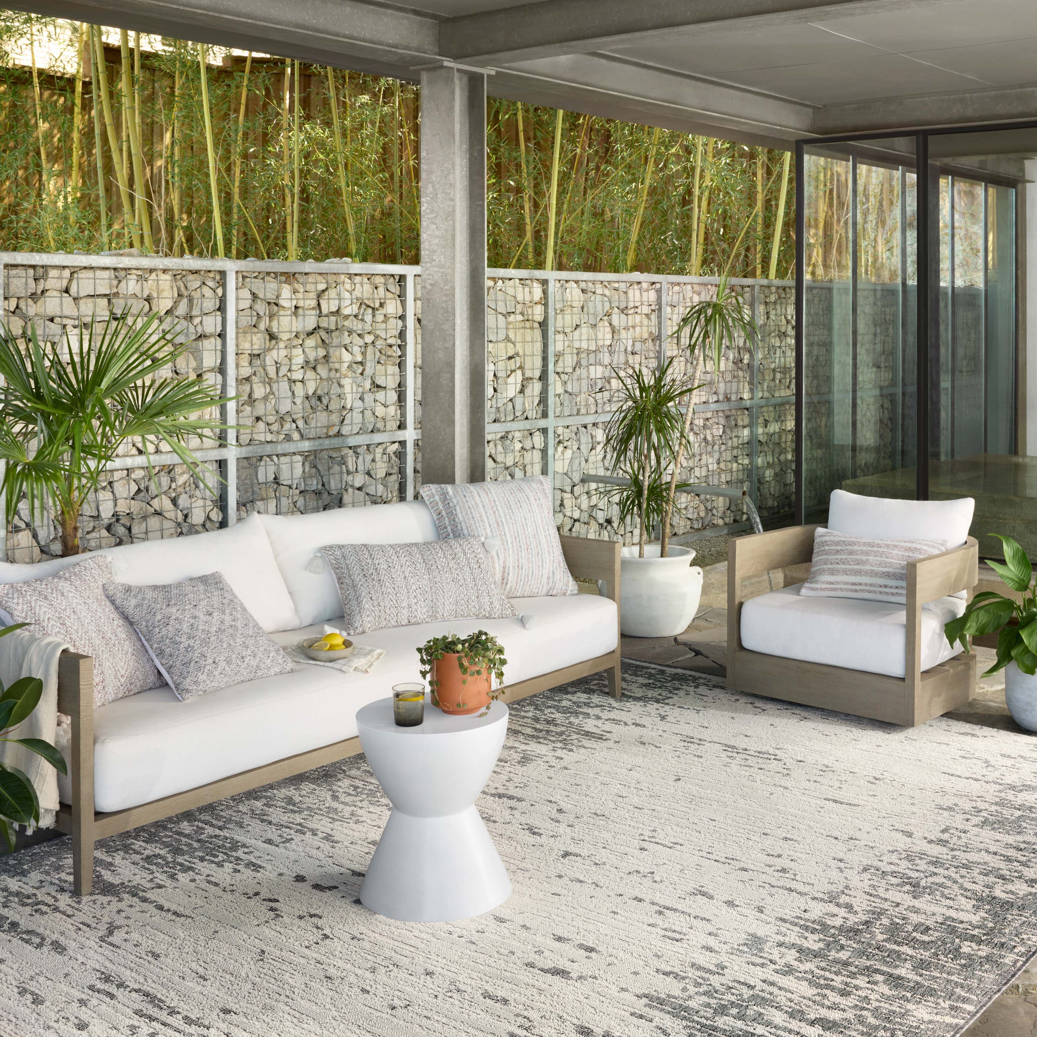 Loloi Rainier Ivory / Grey Rug RUGS - synthetic Loloi